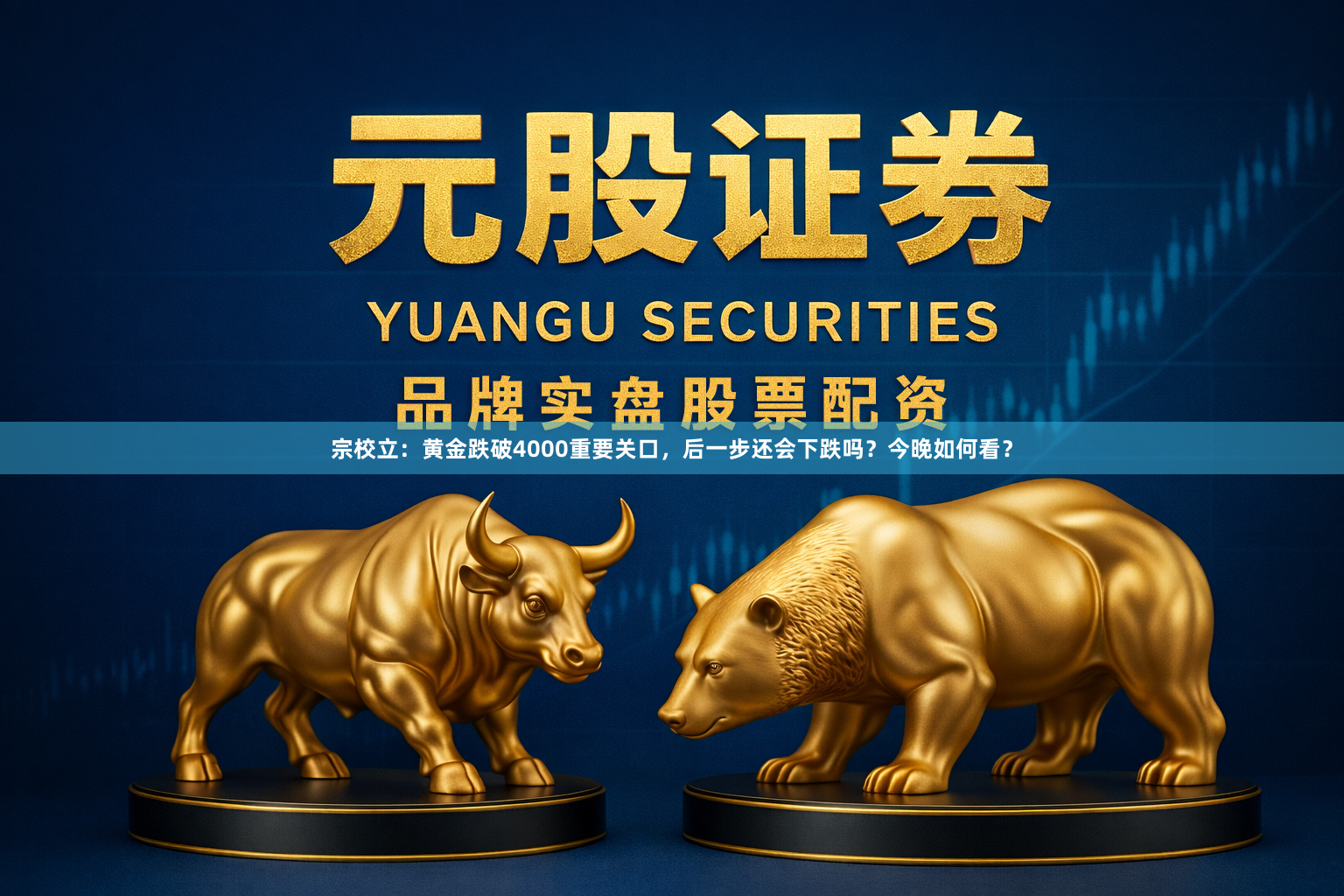 宗校立：黄金跌破4000重要关口，后一步还会下跌吗？今晚如何看？